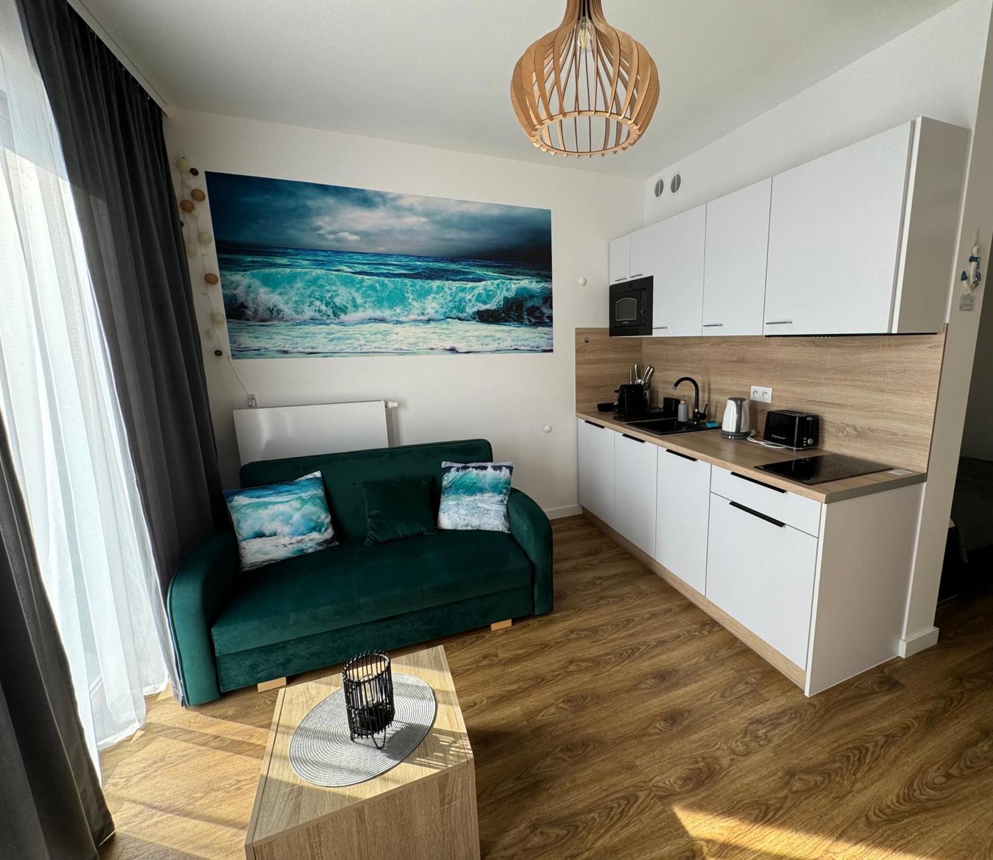 Klimatyzowany Apartament Blue , Sarbinowo Parking Basen Екстер'єр фото